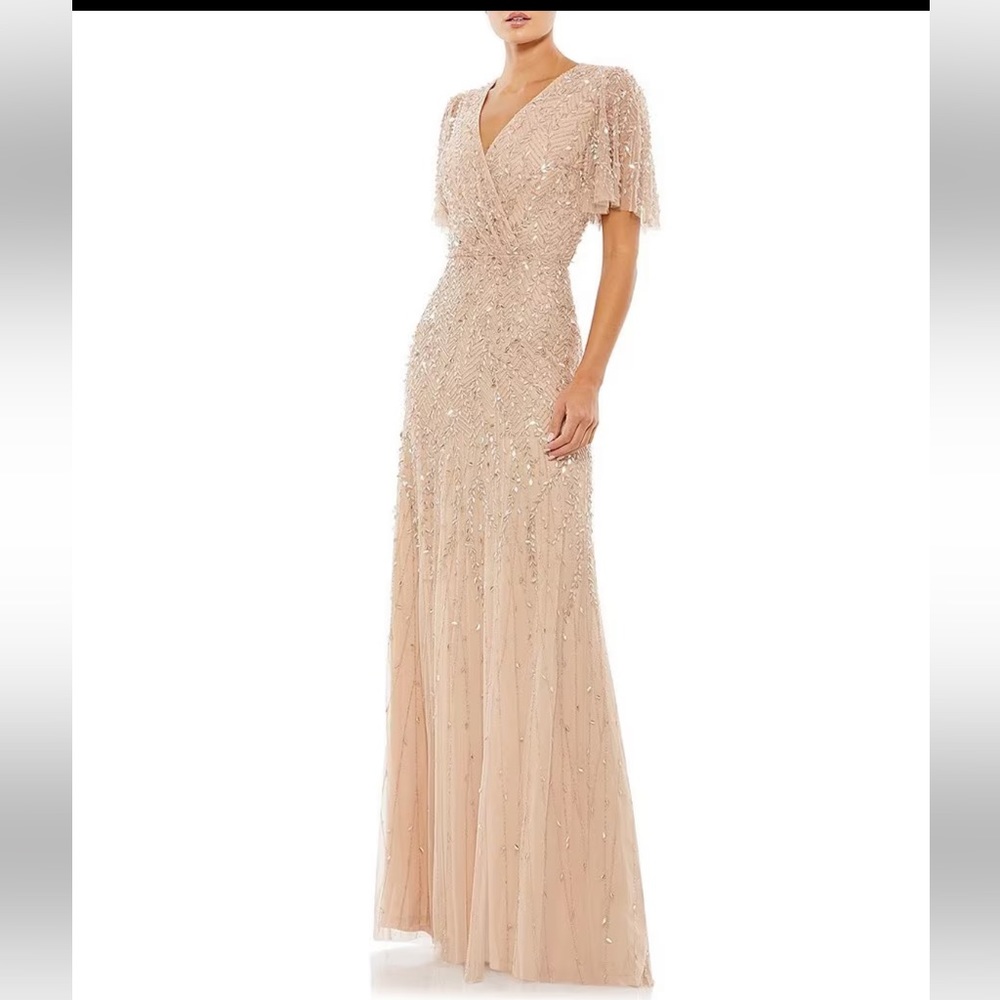 Mac Duggal Beaded Evening Gown